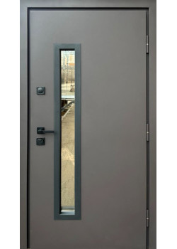 Двери Стронг Браун Ral 8019 песок/дуб темный Vinorit "Qdoors"