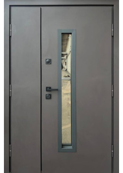 Двери Стронг Браун 1200 Ral 8019 песок/дуб темный Vinorit "Qdoors"