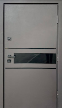 Двері Qdoors Стронг Оскар Ral 8019 пісок/дуб темний Vinorit