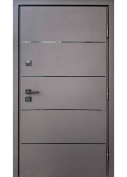 Двери Стронг Купер Ral 8019 песок/белый атлас Vinorit "Qdoors"