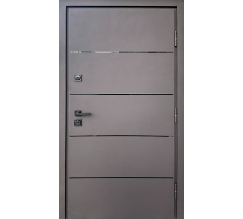 Входные Двери Стронг Купер Ral 8019 песок/белый атлас Vinorit "Qdoors"