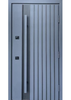 Двери Стронг Айрон графит G1298 песок/белый атлас Vinorit "Qdoors"