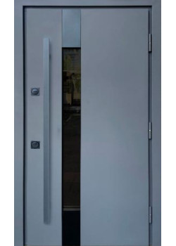 Двери Стронг Термикс антрацит/белый атлас длинная ручка Vinorit "Qdoors"