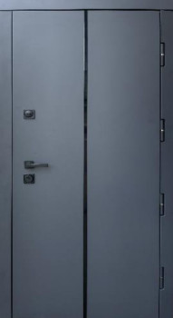 Двери Стронг Перфект 4К антрацит/белый супермат+ЗЕРКАЛО "Qdoors"
