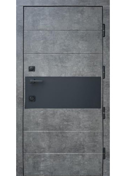 Двери Стронг Стоун 4К мрамор темный/бетон серый "Qdoors"
