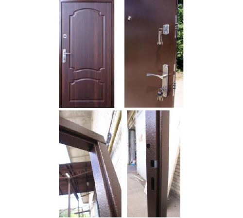 Входные Двери Лайт М Оптима темный орех Qdoors