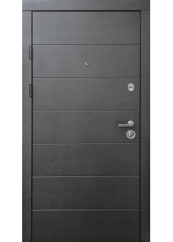 Двери Премиум Горизонталь венге темный горизонт-белая шагрень "Qdoors"