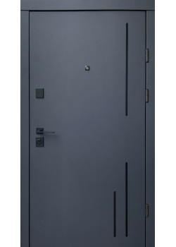 Двери Премиум Триони-Аk антрацит/белая шагрень "Qdoors"
