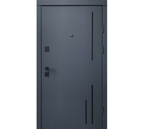 Входные Двери Премиум Триони-Аk антрацит/белая шагрень "Qdoors"