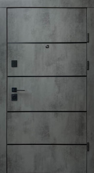 Двері Qdoors Преміум Комбі-Аk/Гладь оксид темний/бетон сніжний