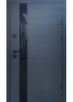 Двери Стрит Элегант металл Антрацит 7021 краска/МДФ белое дерево Vinorit "Qdoors"