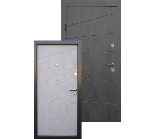 Входные Двери Премиум Акцент бетон темный - бетон серый "Qdoors"