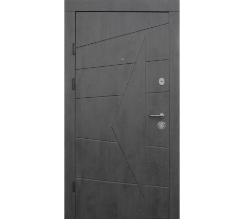 Входные Двери Премиум Акцент бетон темный - бетон серый "Qdoors"