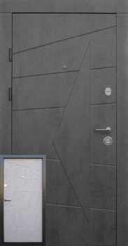 Двері Qdoors Преміум Акцент бетон темний/бетон сірий