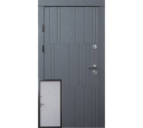 Входные Двери Премиум Арт бетон графит-бетон крем Qdoors