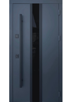 Двери Стрит Флай металл Антрацит 7021 краска/МДФ белая шагрень Vinorit 3К "Qdoors"