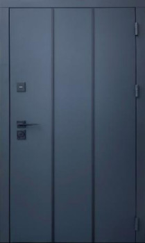 Двери Qdoors Стрит Лайт металл Антрацит 7021 краска/МДФ белая шагрень Vinorit 2К