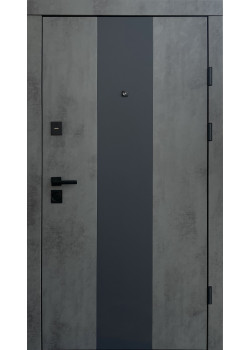 Двери Qdoors Премиум Трейси-М/Гладь Оксид темный/Бетон снежный