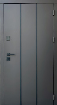 Двери Qdoors Стрит Лайт Металл песок 8019 краска/МДФ белая шагрень