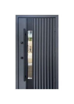 Двери Qdoors Стронг Прайд антрацит песок/белая структура
