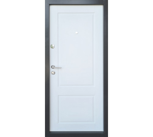 Входные Двери Эталон Соната антрацит/белое дерево "Qdoors"