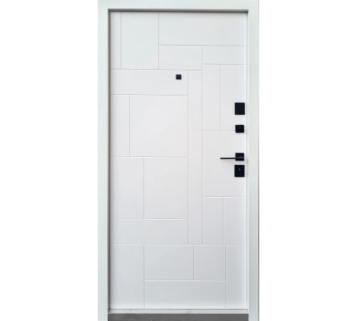 Входные Двери Прайм-М мрамор темный/белая эмаль Qdoors