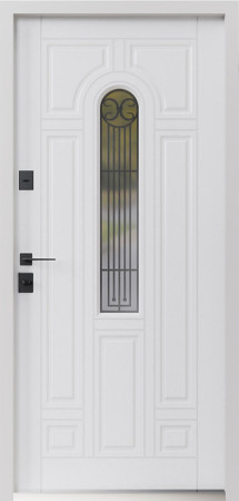 Вхідні Двері Лучія ArWood RAL 7016/ПВХ біле дерево Sarmak