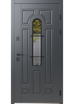 Двері Лучія ArWood RAL 7016/ПВХ біле дерево Sarmak