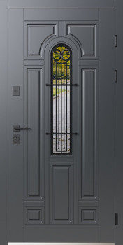 Двері Лучія ArWood RAL 7016/ПВХ біле дерево Sarmak