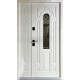 Входные Двери Sarmak Элегант Термо Лучия ArWood RAL 7016/ПВХ белое дерево 1200