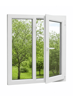 Металлопластиковое окно REHAU EURO 60 двухстворчатое с поворотно-откидной створкой 1200 x 800 мм