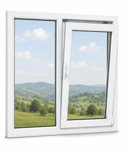 Металлопластиковое окно Rehau Euro 70 двустворчатое с поворотно-откидной створкой 1200 x 1400 мм