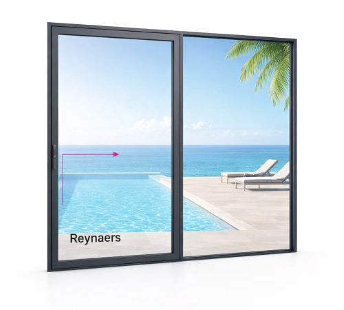 Алюмінієва паралельно розсувна система Reynaers CS 77 з теплоізоляцією 2200*2500 мм