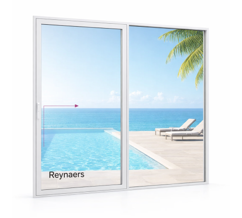 Алюминиевая параллельно раздвижная система Reynaers CS 77 с теплоизоляцией 3000*2500 мм