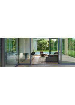 Алюминиевая складная раздвижная система (гармошка) Schüco ASS 70 FD с теплоизоляцией 3500*2000