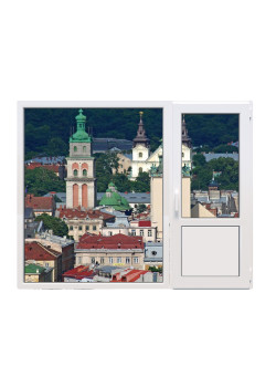 Балконный блок Steko IDEAL 2000 с глухим панорамным окном в пол 2100 x 2000 мм