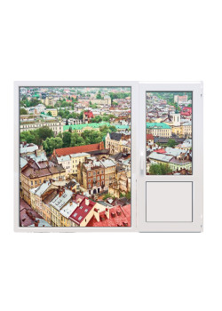Балконный блок Steko S700 с глухим панорамным окном в пол 2100 x 2000 мм