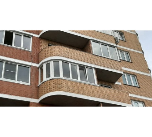 Круглый балкон WDS 76MD Холодное остекление