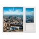 Балконный блок Veka Softline 82 с глухим панорамным окном в пол 2100 x 2000 мм