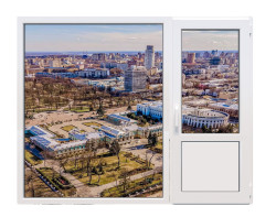 Балконний блок Viknaland B58-5K з глухим панорамним вікном до підлоги 2100 x 2000 мм