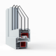 Металопластикові двері Viknaroff Gealan S8000 800 x 2000 мм