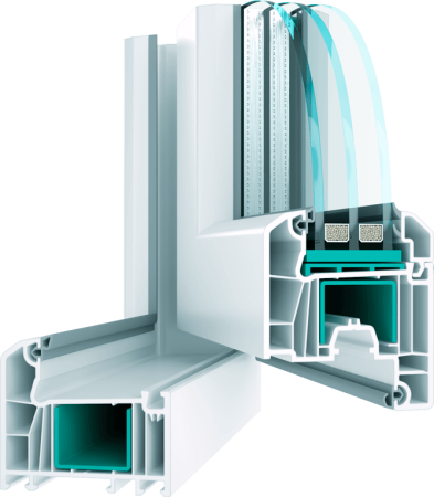 Металопластикові двері WDS 6S 800 x 2000 мм