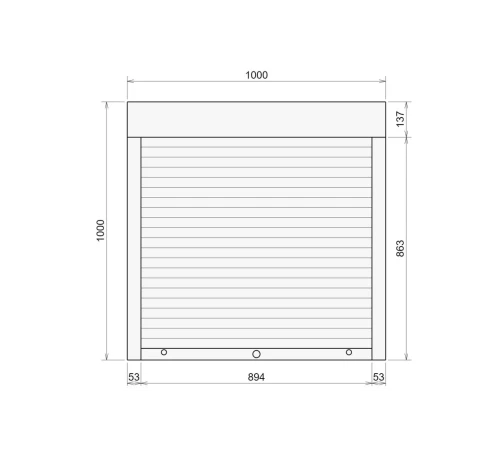 Захисні Захисні алюмінієві ролети Comfort Line 1000-1000 мм P55