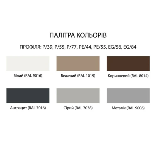 Захисні Захисні алюмінієві ролети Comfort Line 1000-2000 мм P55