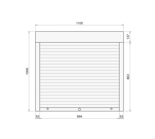 Захисні Захисні алюмінієві ролети Comfort Line 1100-1000 мм P55