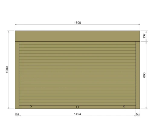 Захисні Захисні алюмінієві ролети Comfort Line 1600-1000 мм P55