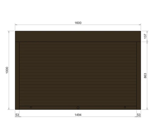 Захисні Захисні алюмінієві ролети Comfort Line 1600-1000 мм P55