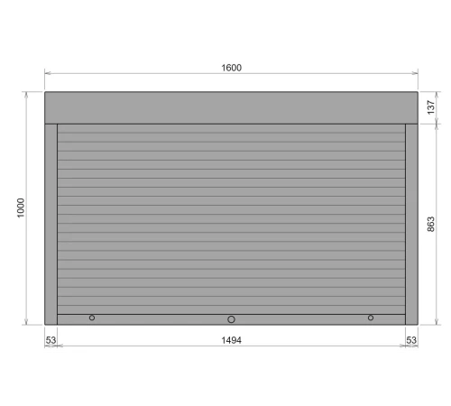 Захисні Захисні алюмінієві ролети Comfort Line 1600-1000 мм P55