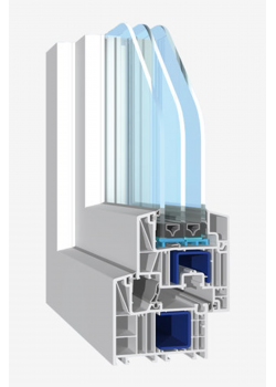 Металлопластиковое окно Salamander BluEvolution 82 одностворчатое поворотно-откидное 600 x 1000 мм