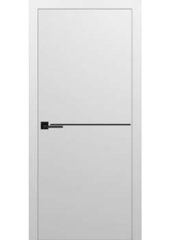 Двері Plato Line PTL-03 білий матовий (декор з алюмінію чорного кольору) Darumi